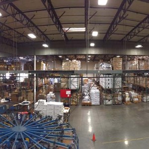 Bird's eye view of our warehouse